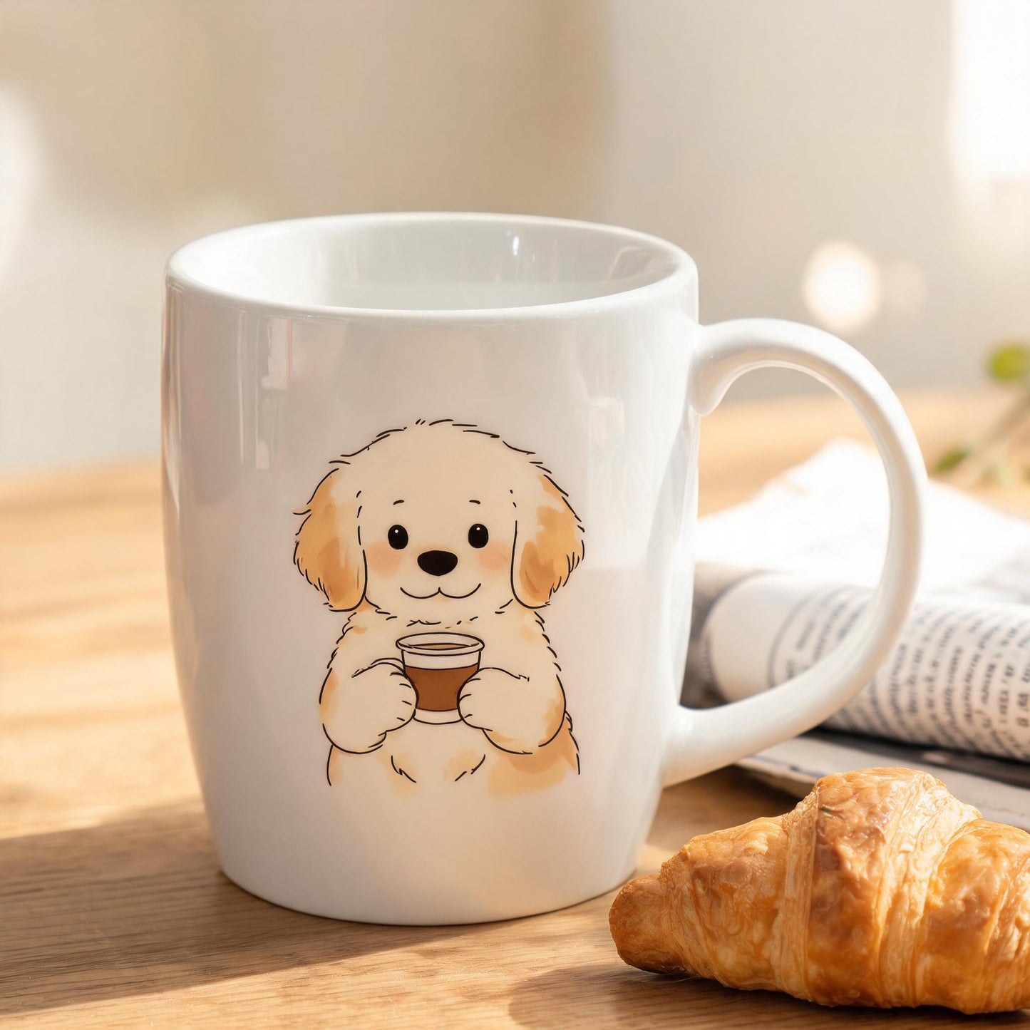 Golden Retriever Breakfast Buddy Mug