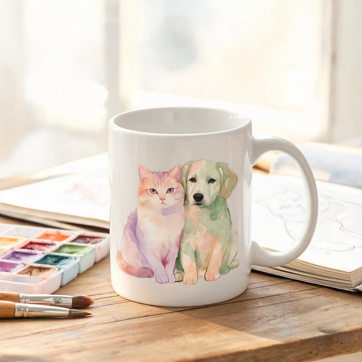 Watercolor Pet Portraits Mug