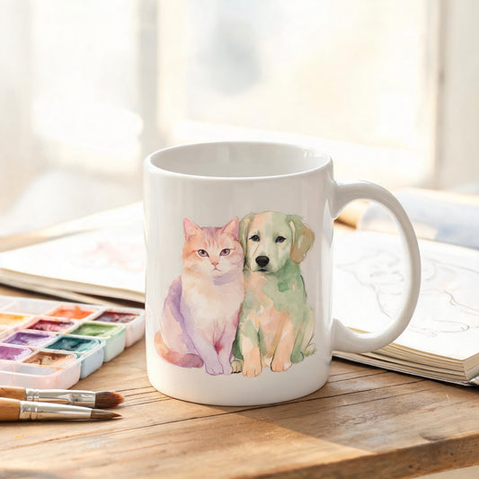 Watercolor Pet Portraits Mug